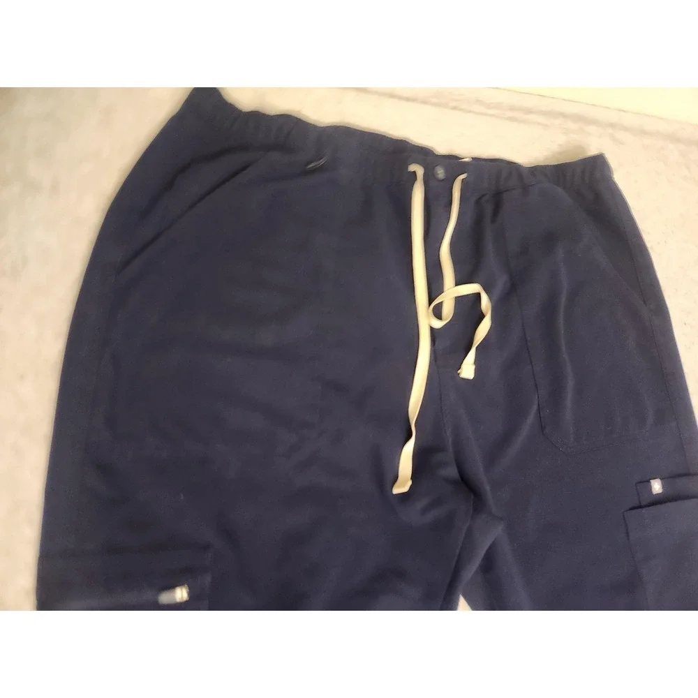 Figs Scrub Pants Mens 2XL Navy‎ Blue Technical Collection Elastic Waist TM3001